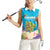 Ohana Hawaii Women Sleeveless Polo Shirt Kawaii Family Turtle