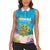 Ohana Hawaii Women Sleeveless Polo Shirt Kawaii Family Turtle