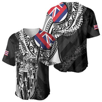 Hawaii King Flag Baseball Jersey Hawaiian Maile Lei - Polynesian Pride