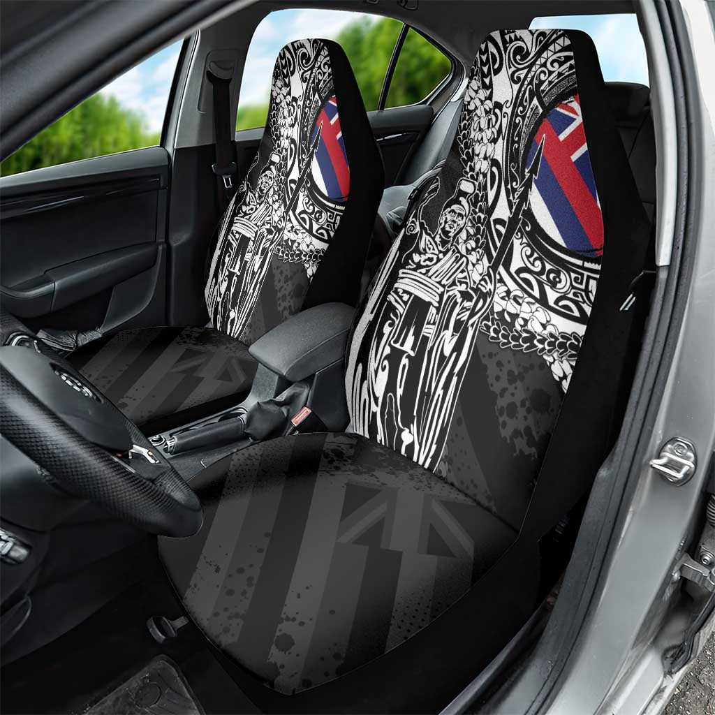 Hawaii King Flag Car Seat Cover Hawaiian Maile Lei - Polynesian Pride