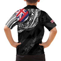 Hawaii King Flag Kid Hawaiian Shirt Hawaiian Maile Lei - Polynesian Pride