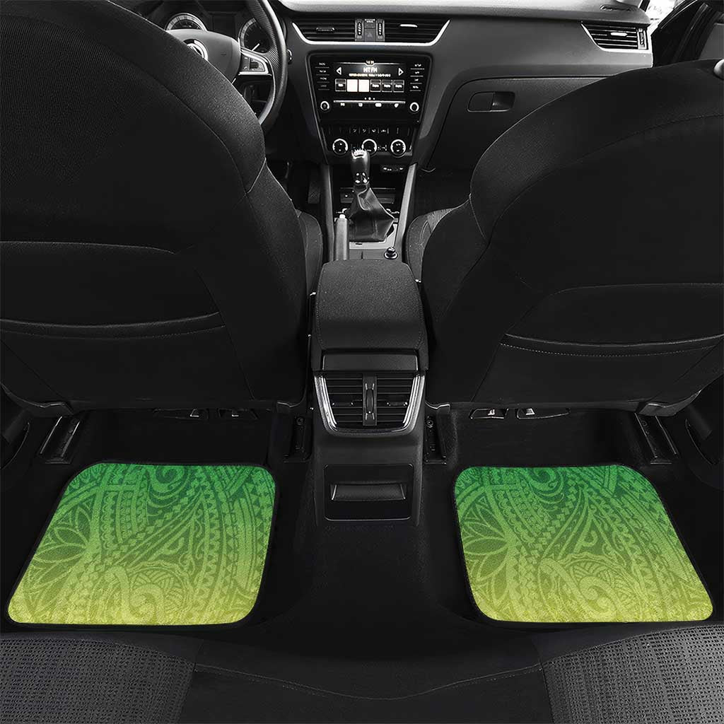 Custom New Zealand Cook Islands Car Mats Maori Tiki With Circle Stars Turtle - Polynesian Pride