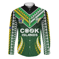 Custom Cook Islands Rugby Family Matching Summer Maxi Dress and Hawaiian Shirt Unique Style Green Version - Polynesian Pride