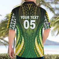 Custom Cook Islands Rugby Hawaiian Shirt Unique Style Green Version - Polynesian Pride