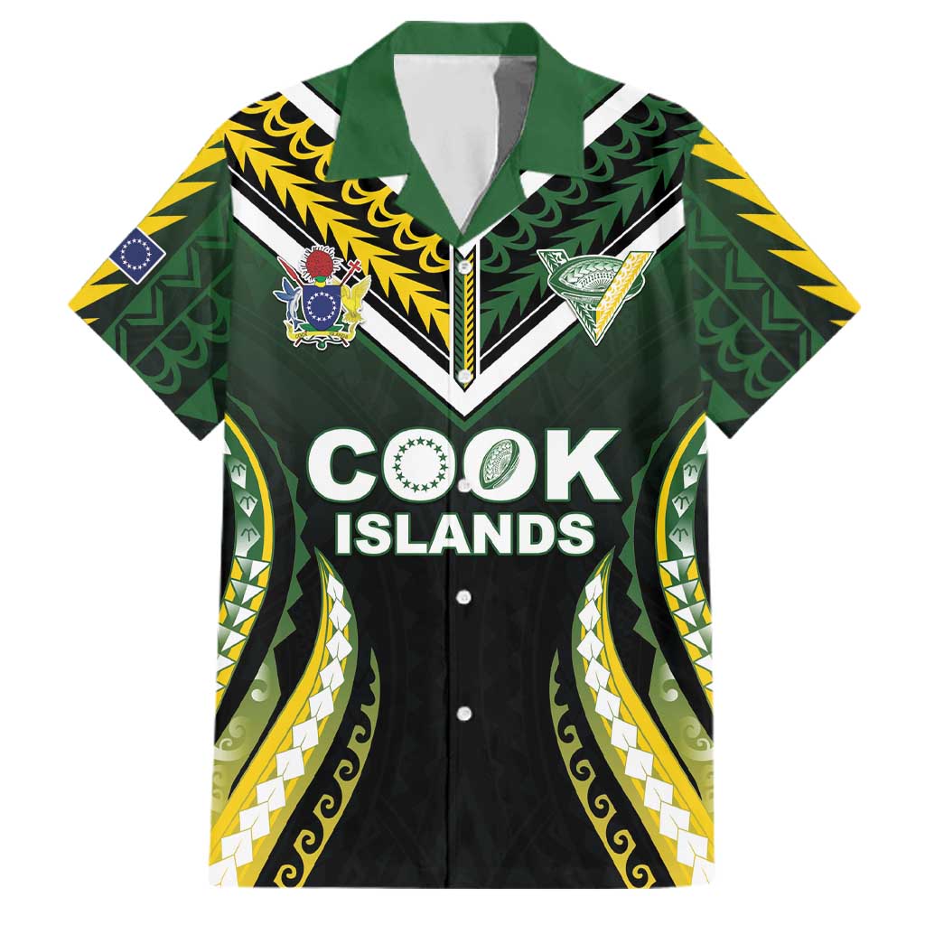 Custom Cook Islands Rugby Family Matching Off Shoulder Maxi Dress and Hawaiian Shirt Unique Style Black Version - Polynesian Pride