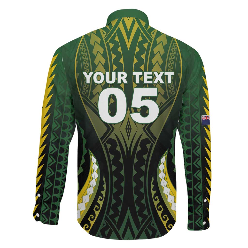 Custom Cook Islands Rugby Family Matching Short Sleeve Bodycon Dress and Hawaiian Shirt Unique Style Black Version - Polynesian Pride