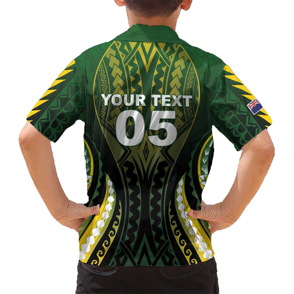Custom Cook Islands Rugby Family Matching Summer Maxi Dress and Hawaiian Shirt Unique Style Black Version - Polynesian Pride
