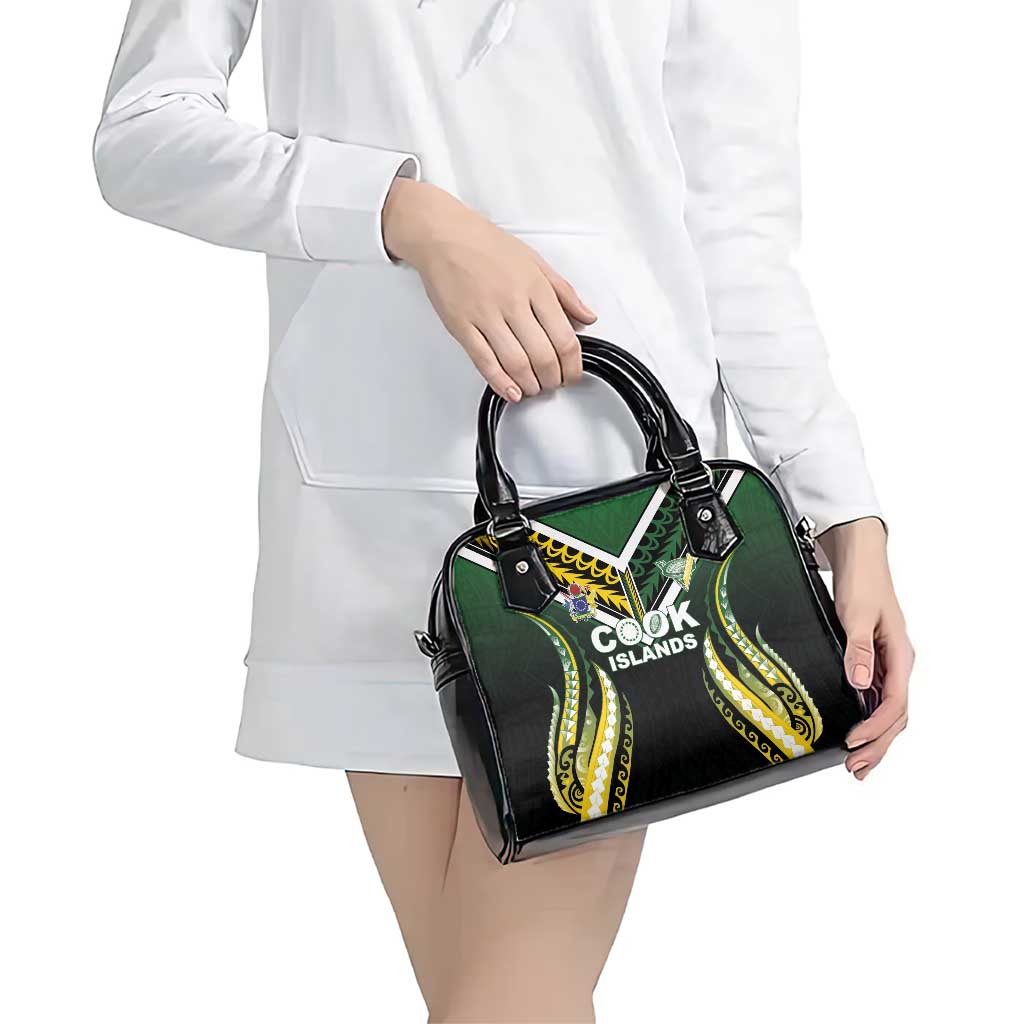 Cook Islands Rugby Shoulder Handbag Unique Style Black Version - Polynesian Pride