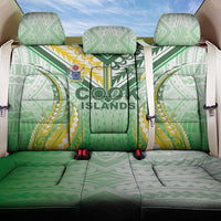Cook Islands Rugby Back Car Seat Cover Unique Style White Version - Polynesian Pride
