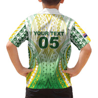 Custom Cook Islands Rugby Family Matching Summer Maxi Dress and Hawaiian Shirt Unique Style White Version - Polynesian Pride