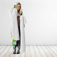 Cook Islands Rugby Hooded Blanket Unique Style White Version - Polynesian Pride