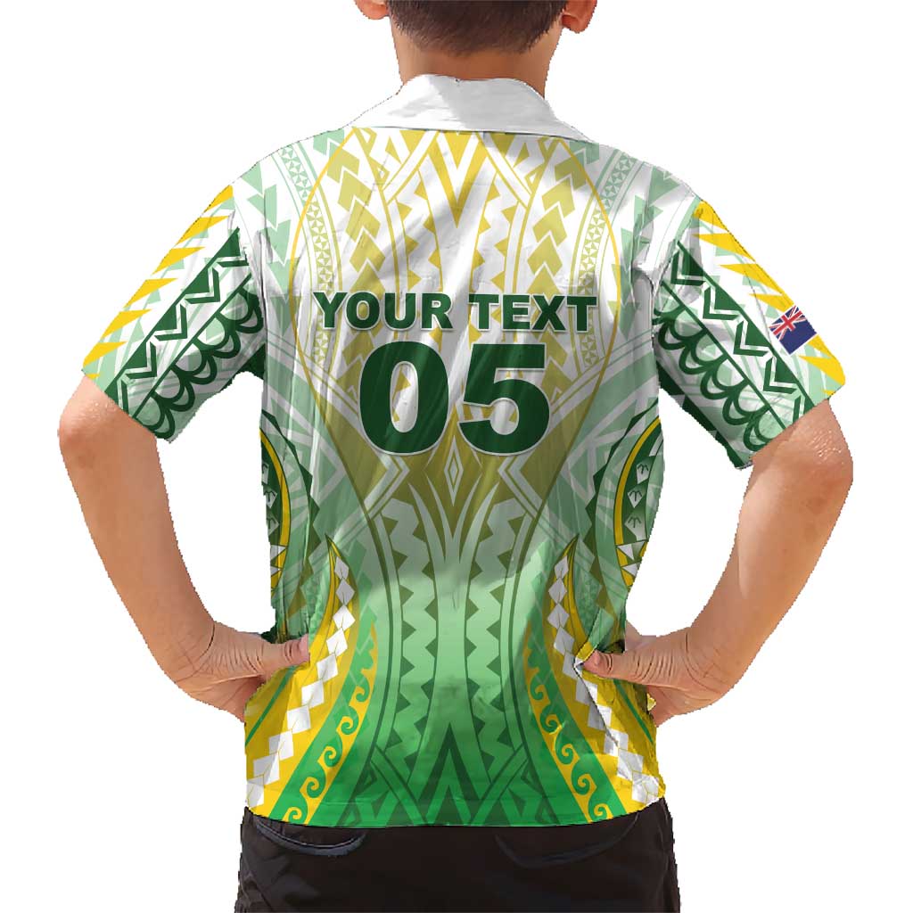 Custom Cook Islands Rugby Kid Hawaiian Shirt Unique Style White Version - Polynesian Pride