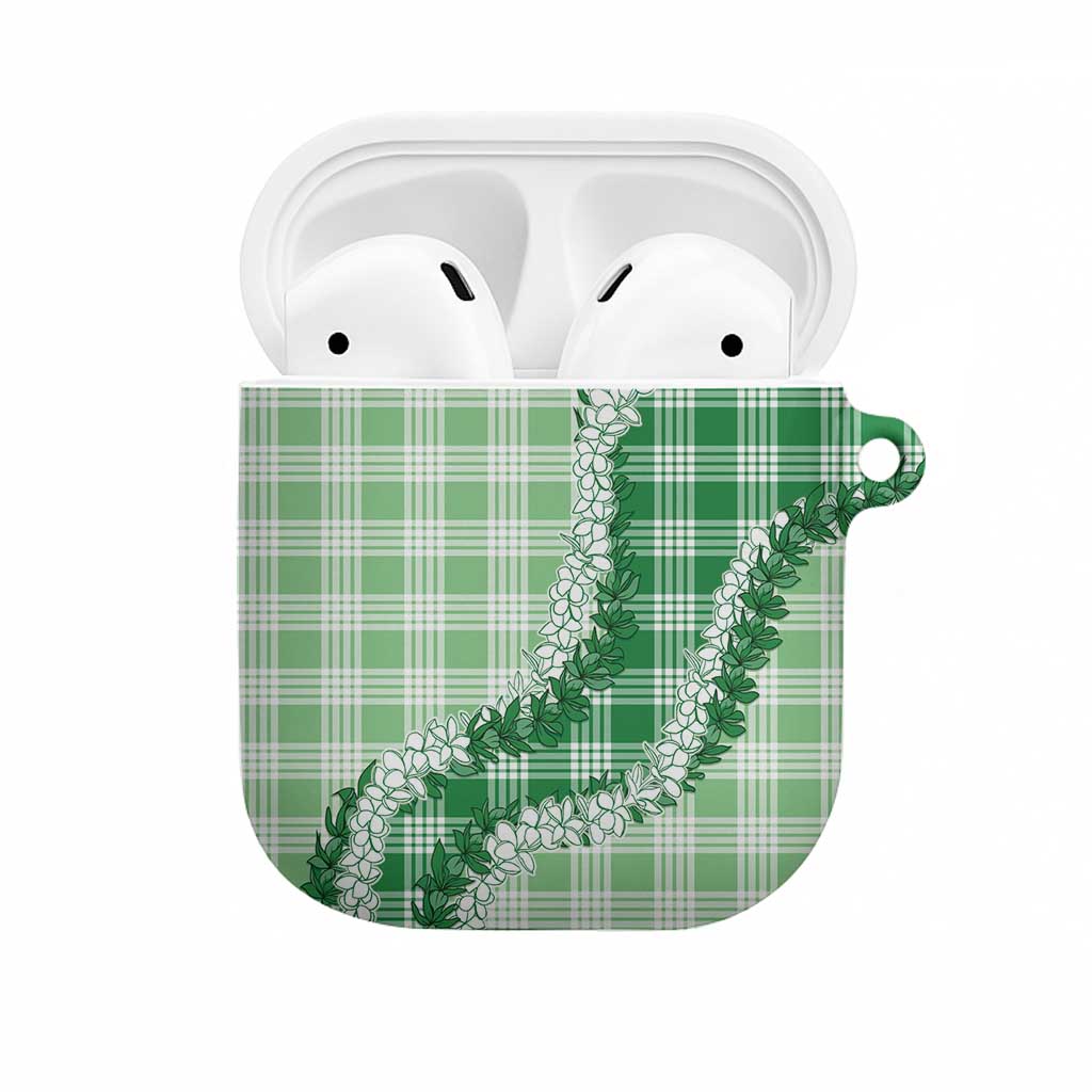 Green Hawaii Palaka AirPods Case Hawaiian Honohono Lei