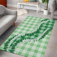 Green Hawaii Palaka Area Rug Hawaiian Honohono Lei