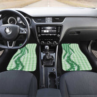 Green Hawaii Palaka Car Mats Hawaiian Honohono Lei