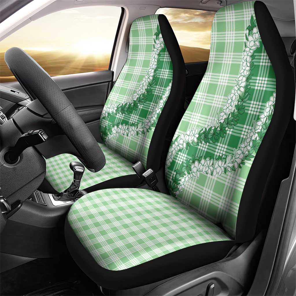 Green Hawaii Palaka Car Seat Cover Hawaiian Honohono Lei