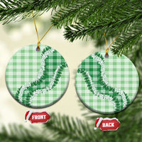 Green Hawaii Palaka Ceramic Ornament Hawaiian Honohono Lei LT05 Circle Green - Polynesian Pride