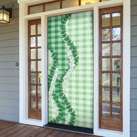 Green Hawaii Palaka Door Cover Hawaiian Honohono Lei