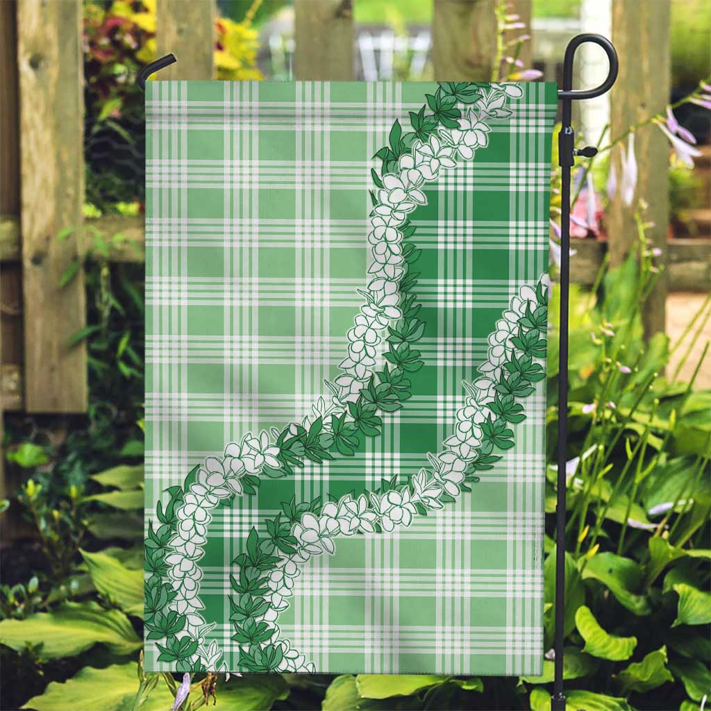 Green Hawaii Palaka Garden Flag Hawaiian Honohono Lei