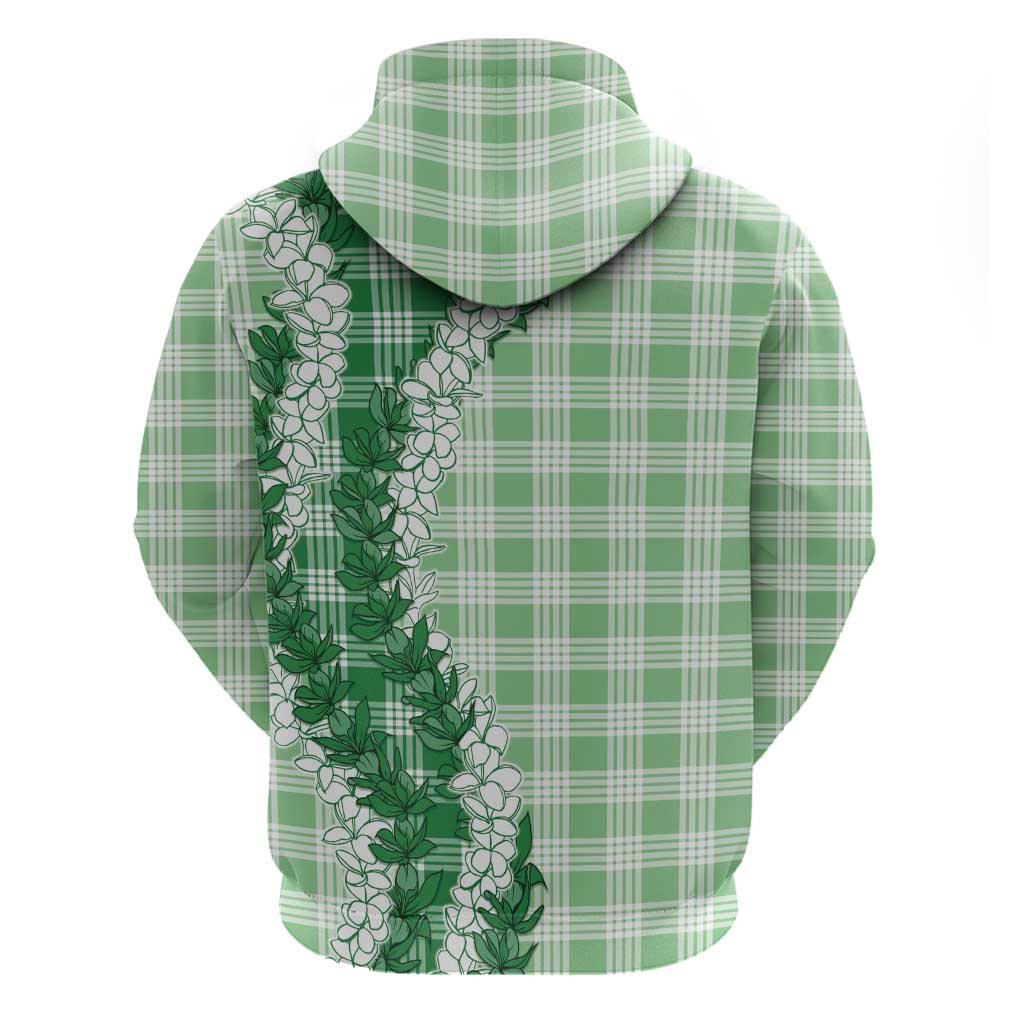 Green Hawaii Palaka Hoodie Hawaiian Honohono Lei