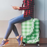 Green Hawaii Palaka Luggage Cover Hawaiian Honohono Lei