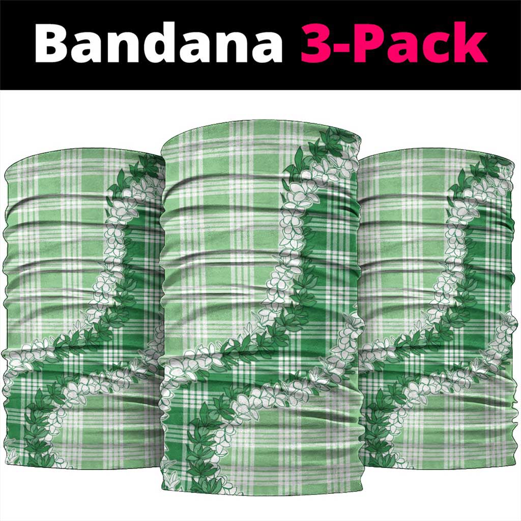 Green Hawaii Palaka Neck Gaiter Hawaiian Honohono Lei
