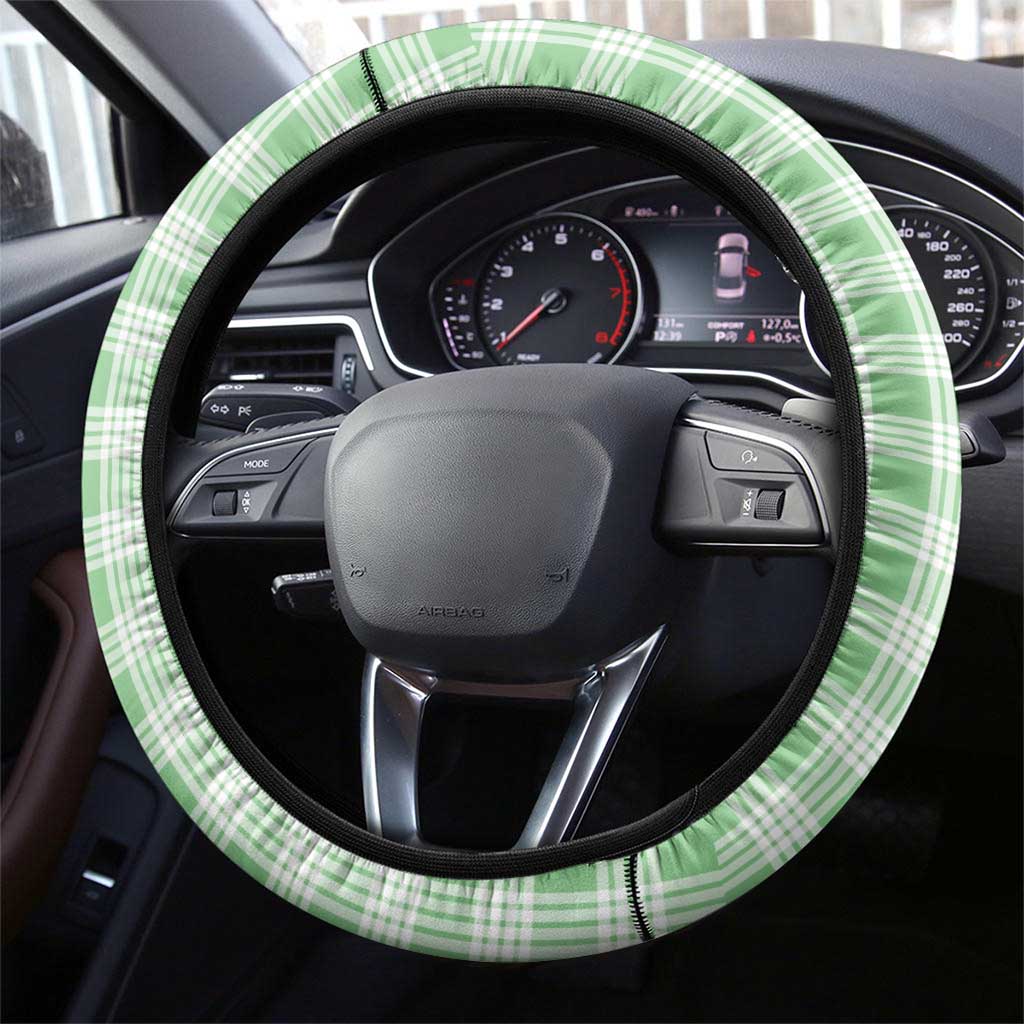Green Hawaii Palaka Steering Wheel Cover Hawaiian Honohono Lei