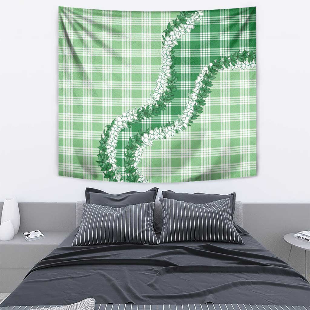 Green Hawaii Palaka Tapestry Hawaiian Honohono Lei
