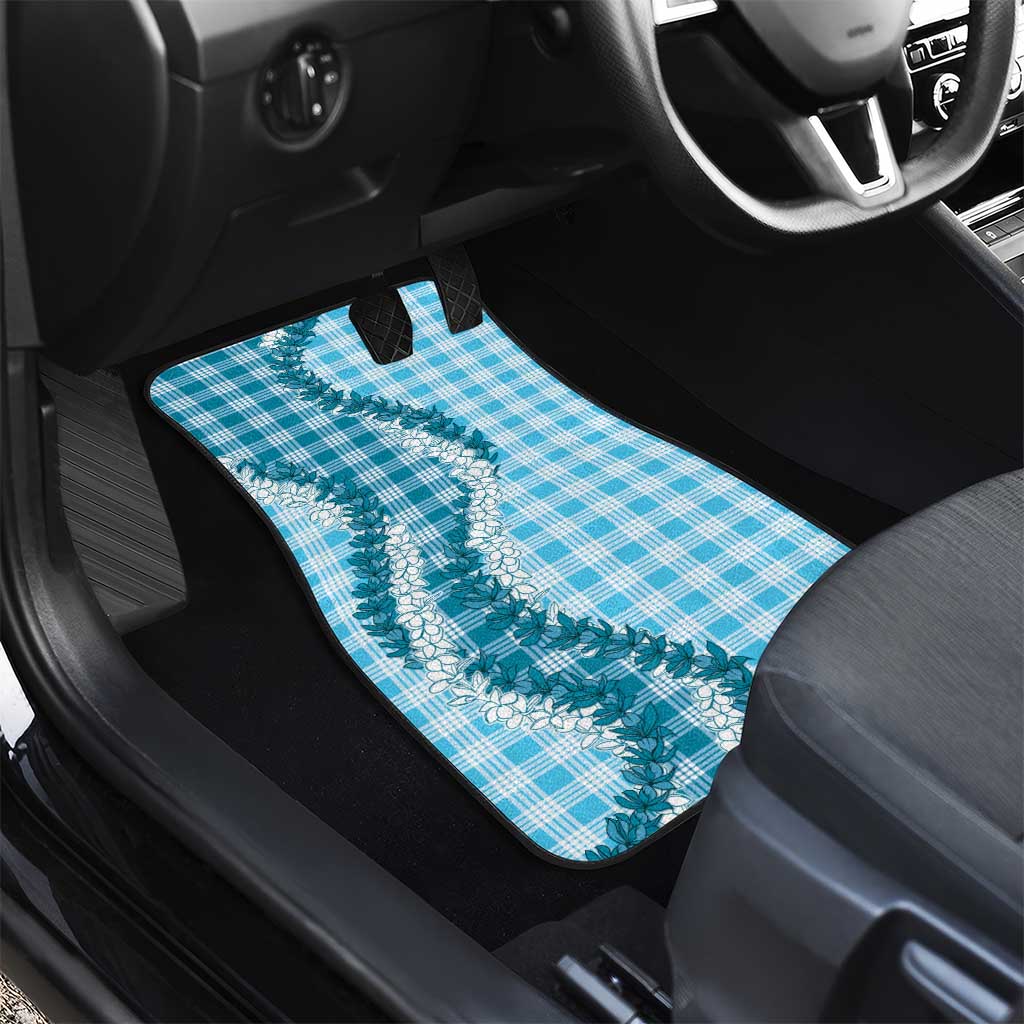 Blue Hawaii Palaka Car Mats Hawaiian Honohono Lei