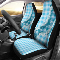 Blue Hawaii Palaka Car Seat Cover Hawaiian Honohono Lei