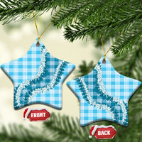 Blue Hawaii Palaka Ceramic Ornament Hawaiian Honohono Lei LT05 Star Blue - Polynesian Pride