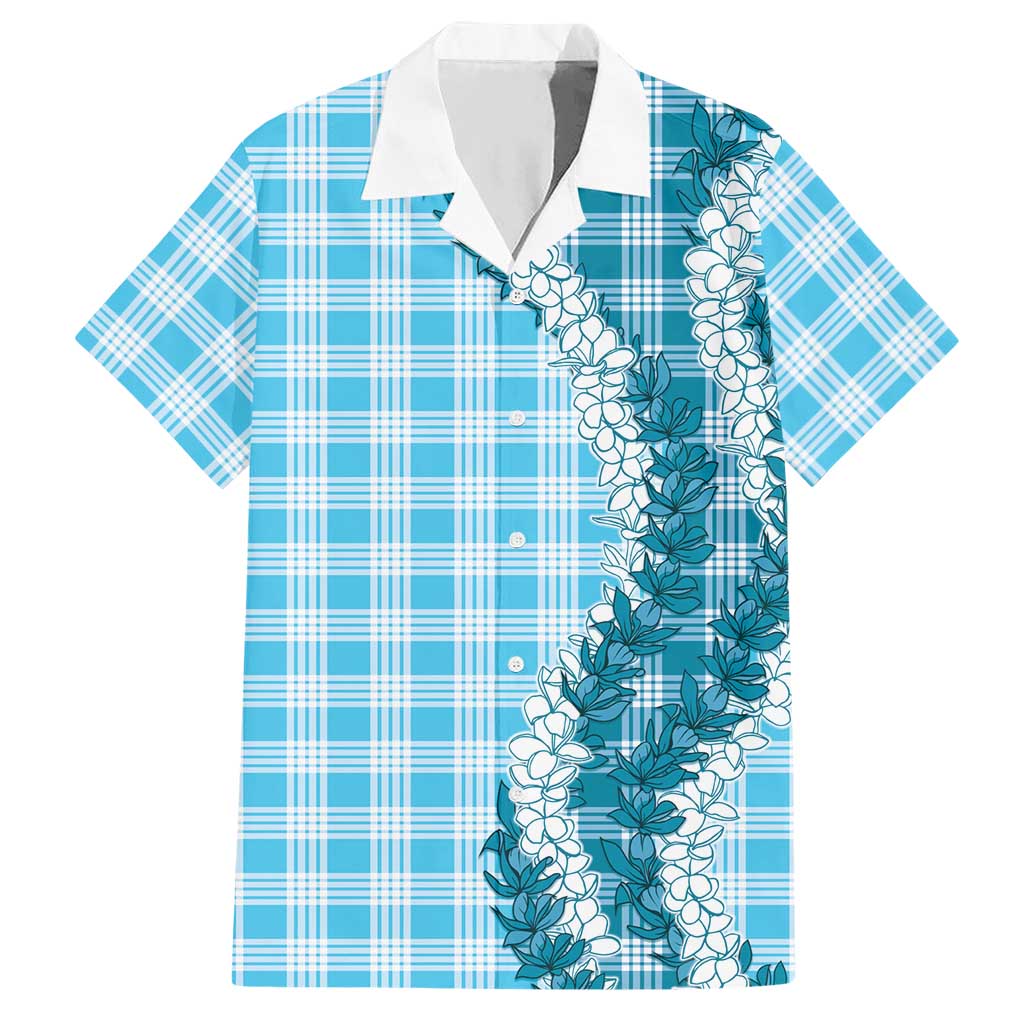 Blue Hawaii Palaka Hawaiian Shirt Hawaiian Honohono Lei