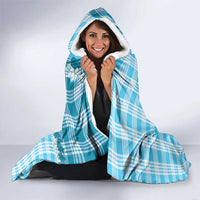 Blue Hawaii Palaka Hooded Blanket Hawaiian Honohono Lei