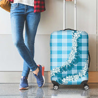 Blue Hawaii Palaka Luggage Cover Hawaiian Honohono Lei