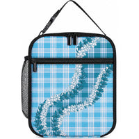 Blue Hawaii Palaka Lunch Bag Hawaiian Honohono Lei LT05 10.2 × 8.3 × 4.3 inch Blue - Polynesian Pride