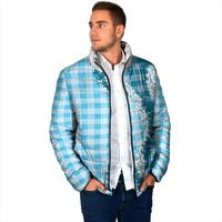 Blue Hawaii Palaka Padded Jacket Hawaiian Honohono Lei