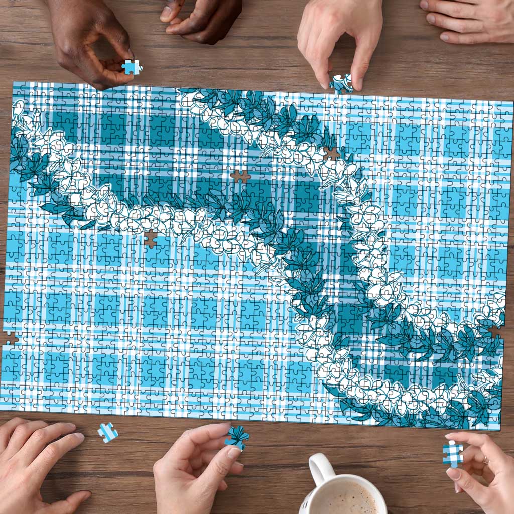 Blue Hawaii Palaka Puzzle Hawaiian Honohono Lei