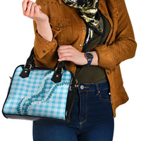 Blue Hawaii Palaka Shoulder Handbag Hawaiian Honohono Lei