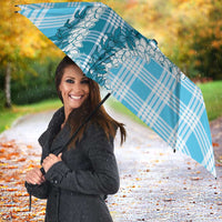 Blue Hawaii Palaka Umbrella Hawaiian Honohono Lei