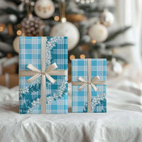 Blue Hawaii Palaka Wrapping Paper Hawaiian Honohono Lei