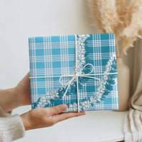 Blue Hawaii Palaka Wrapping Paper Hawaiian Honohono Lei