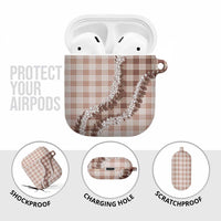 Beige Hawaii Palaka AirPods Case Hawaiian Honohono Lei