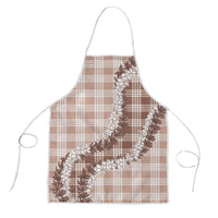 Beige Hawaii Palaka Apron Hawaiian Honohono Lei