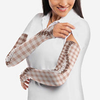 Beige Hawaii Palaka Arm Sleeves Hawaiian Honohono Lei