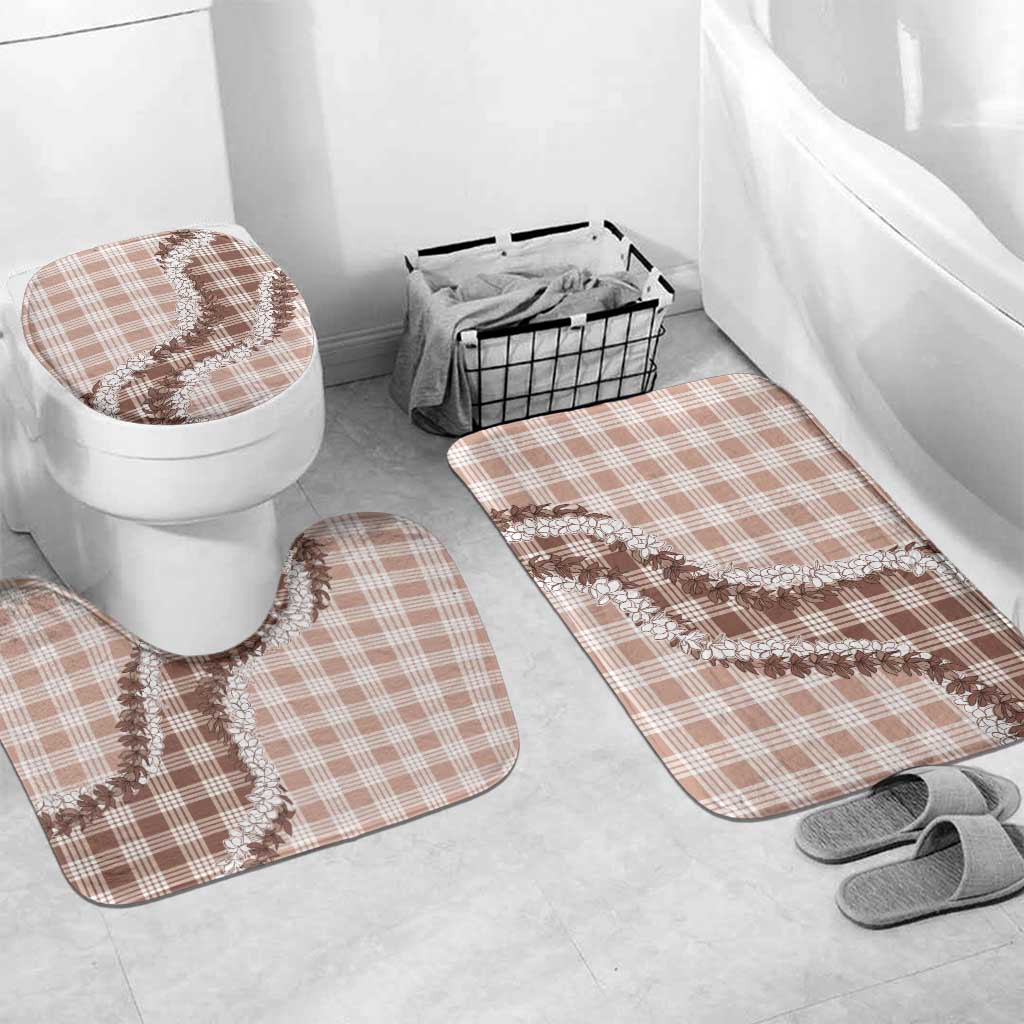 Beige Hawaii Palaka Bathroom Set Hawaiian Honohono Lei