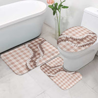 Beige Hawaii Palaka Bathroom Set Hawaiian Honohono Lei