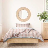 Beige Hawaii Palaka Bedding Set Hawaiian Honohono Lei