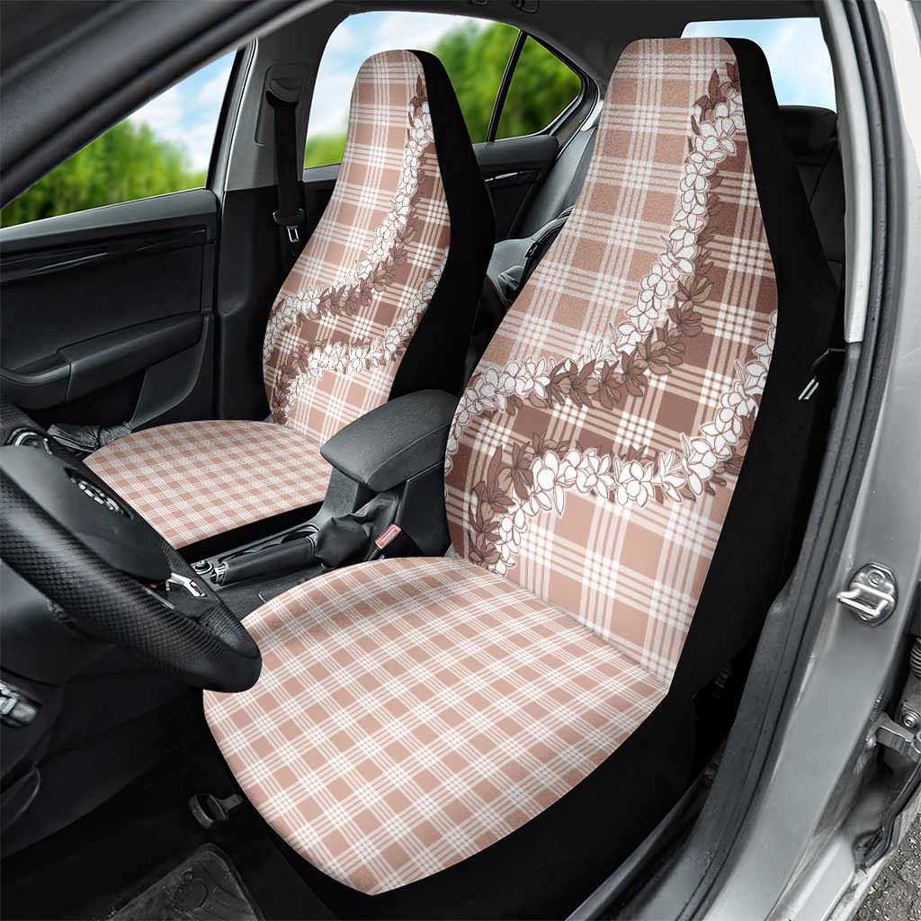 Beige Hawaii Palaka Car Seat Cover Hawaiian Honohono Lei
