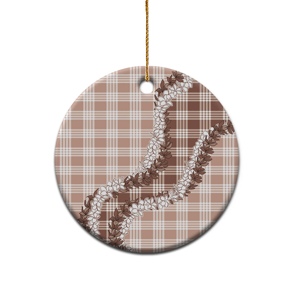 Beige Hawaii Palaka Ceramic Ornament Hawaiian Honohono Lei LT05 - Polynesian Pride