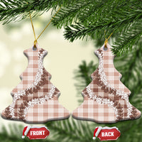 Beige Hawaii Palaka Ceramic Ornament Hawaiian Honohono Lei LT05 Christmas Tree Beige - Polynesian Pride